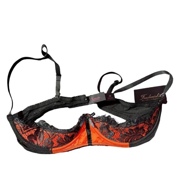 Fredericks of Hollywood Women's Size 18 Underbust Underwire Bra Red Black NWT - Picture 9 of 12